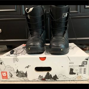 Men’s Burton Moto Snowboarding Boots - Black 13